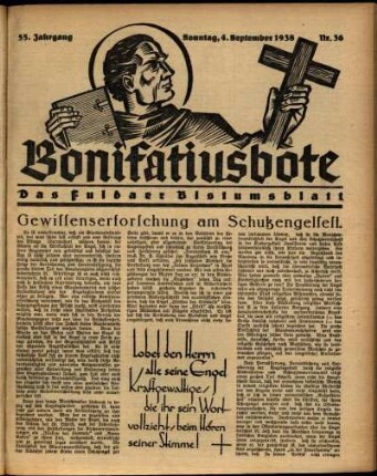 Ausgabe vom Sonntag, den 04. September 1938.