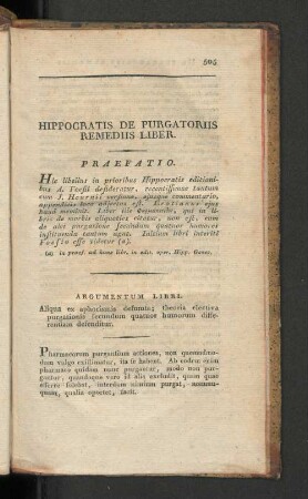 Hippocratis de purgatoriis remediis liber.