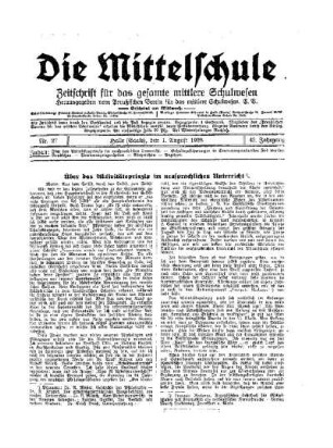 Über das Aktivitätsprinzip im neusprachlichen Unterricht