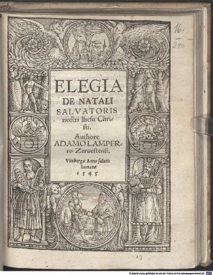 Elegia de natali salvatoris nostri Ihesu Christi