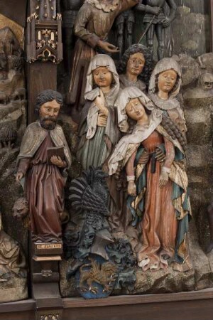 Alsfelder Altar — Alsfelder Schrein — Kreuzigung mit Kalvarienberg