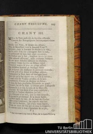 Chant troisie'me.