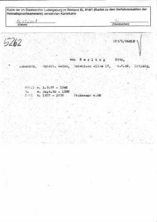 Harling, Otto von