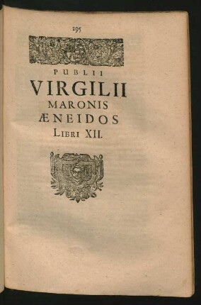 Publii Virgilii Maronis Aeneidos Libri XII.