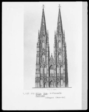Dom, Westfassade, Aufriss