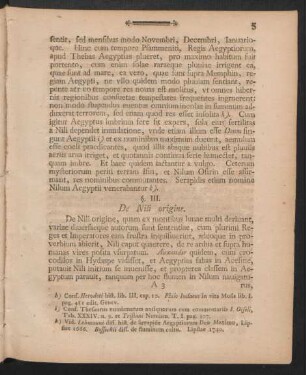 §. III. De Nili origine.