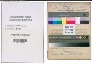 Entnazifizierung Heinrich Pepers , geb. 23.10.1910 (Landwirt)