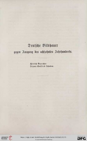 Deutsche Bildhauer gegen Ausgang des achtzehnten Jahrhunderts