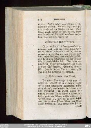 Kräuterwein zu verfertigen.