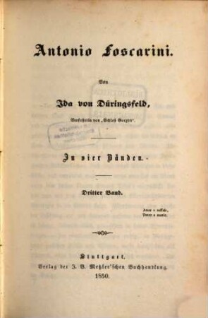 Antonio Foscarini : In vier Bänden. 3