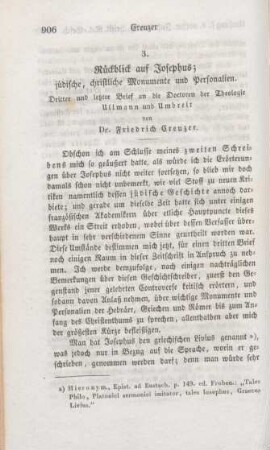 906-928 Rückblick auf Josephus : jüdische, christliche Monumente und Personalien