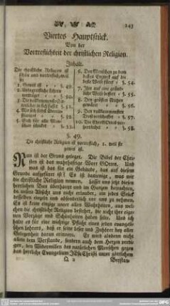 Viertes Hauptstück. Von der Vortreflichkeit der christlichen Religion
