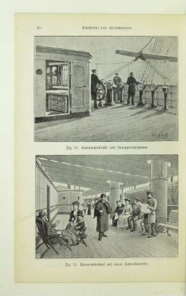 Promenadendeck auf einem Schnelldampfer