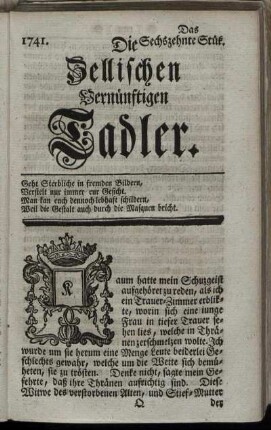 1741. Das Sechszehnte Stük.