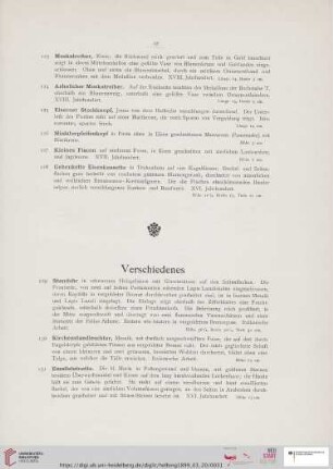 Verschiedenes (Nr. 129-138)