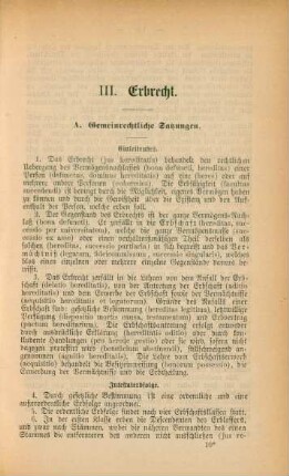 III. Erbrecht