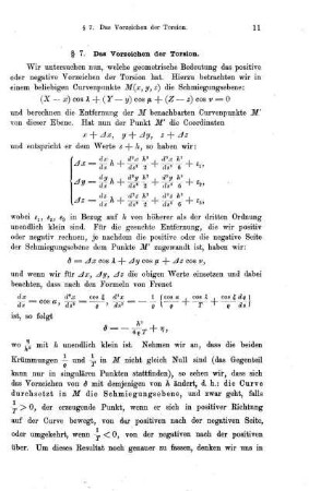 § 7. Das Vorzeichen der Torsion.