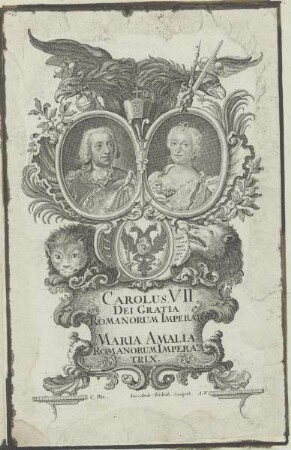 Doppelbildnis des Carolus VII und der Maria Amalia