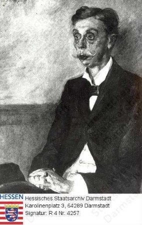 Keyserling, Eduard Graf v. (1855-1918) / Porträt, sitzend, Halbfigur