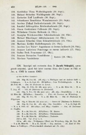 430-438, Matrikel 158, 1-83 (1562/63) und 159, 1-120 (1563)