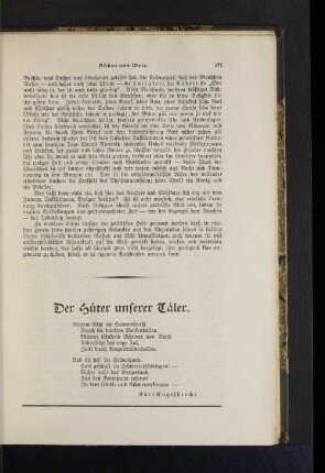 Der Hüter unserer Täler.