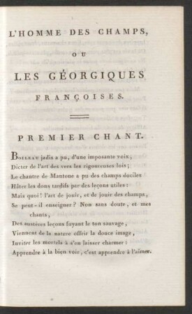 Premier Chant
