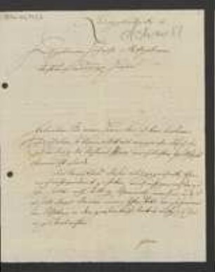 Brief von August Schmidt an Unbekannt