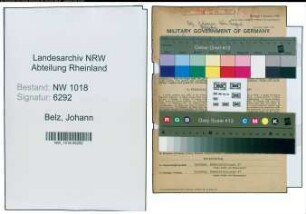 Entnazifizierung Johann Belz , geb. 20.09.1901 (Kaufmaennischer Angestellter)