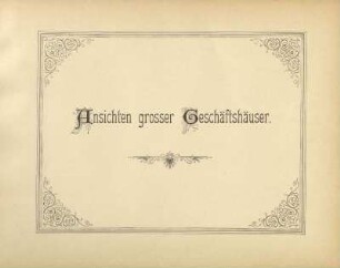 Ansichten grosser Geschäftshäuser