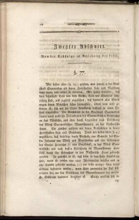 Zweyter Abschnitt. Von der Erbfolge in Ansehung der Lehn.