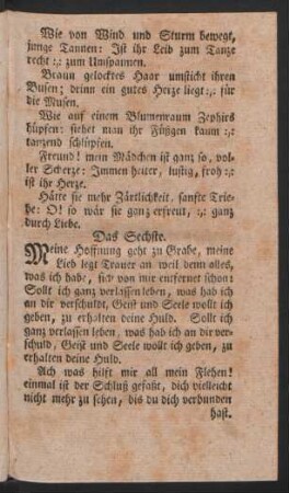 Das Sechste.
