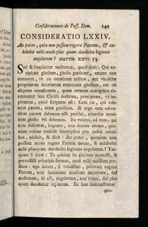 141-151, Consideratio LXXIV - LXXVIII