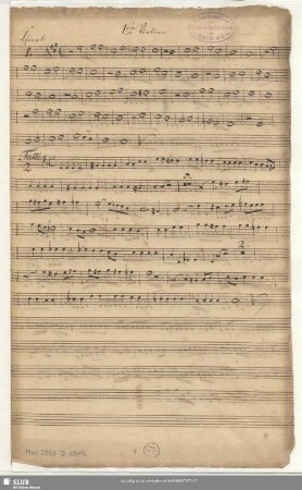 1ste Violine [unvollst.]