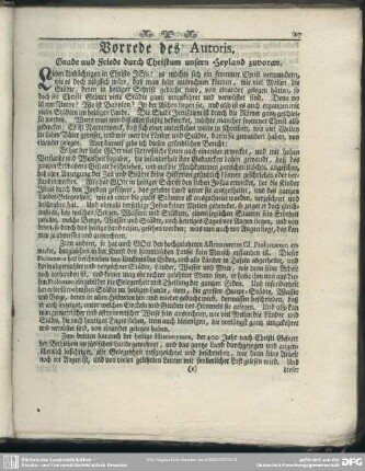 Vorrede des Autoris