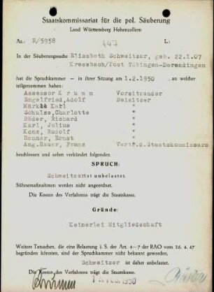 Schweitzer, Elisabeth
