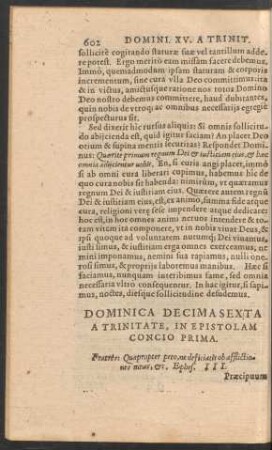 Dominica Decimasexta A Trinitate ...