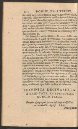Dominica Decimasexta A Trinitate ...