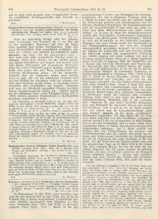 449-451 [Rezension] Kastner, Karl, Praktischer Brevier-Kommentar