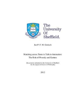 Matching across Turns in Talk-in-Interaction: The Role of Prosody and Gesture
