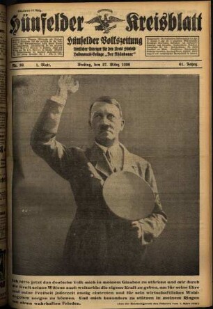 Erste Ausgabe vom Freitag, den 27. März 1936.