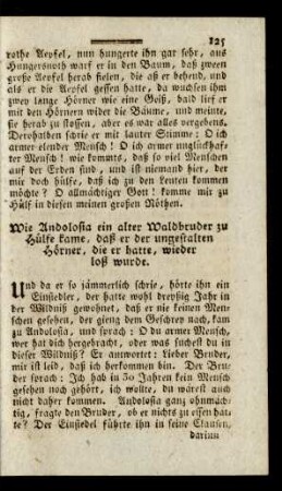 Wie Andolosia ein alter Waldbruder zu Hülfe kame ...