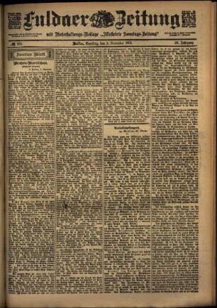 Zweite Ausgabe vom Samstag, den 02. November 1901.