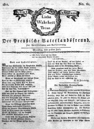 No. 61., vom 30sten Juli