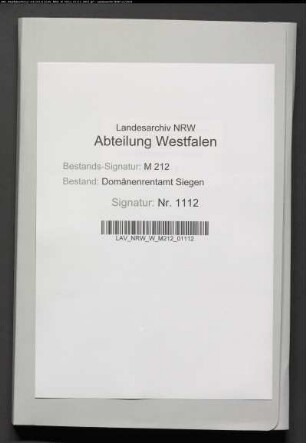 Erhebung rückständiger Gefälle im Rentamt Siegen