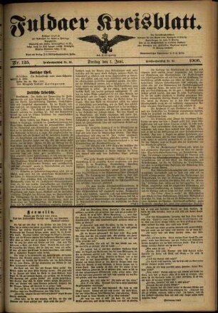 Ausgabe vom Freitag, den 01. Juni 1906.