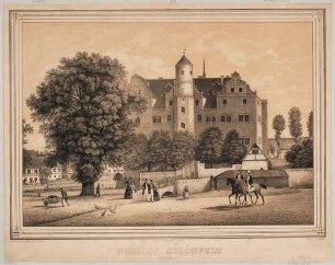 Das Renaissanceschloss in Schönfeld (Dresden-Schönfeld-Weißig), Blick nach Osten