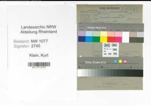 Entnazifizierung Kurt Klein , geb. 27.07.1916 (Polizist)