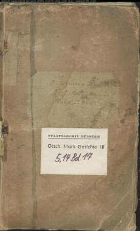 Belege zum Hypothekenbuch ("Scrinium") des Ksp. Meinerzhagen Bd. 17