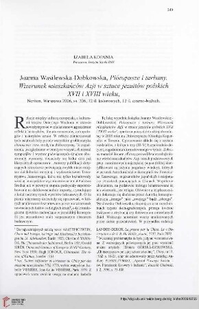 71: [Rezension von: Joanna Wasilewska-Dobokowska, Pióropusze i turbany]