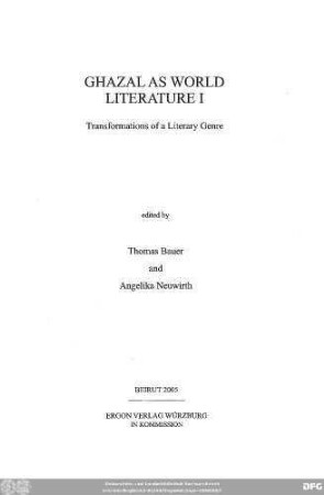 1: Transformations of a literary genre